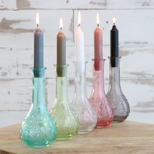 Flower vase Paris Ø7.5cm and 16cm high Green (12 pcs.) [IFS-29725]