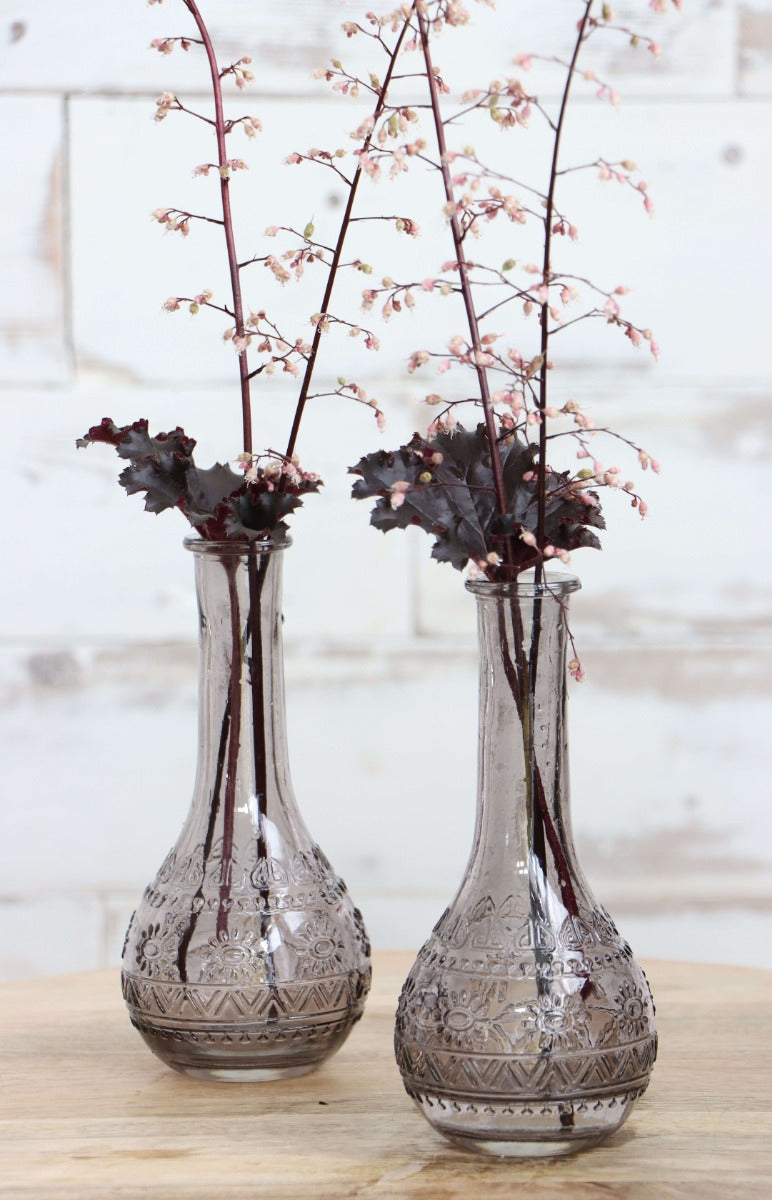 Flower vase Paris Ø7.5cm and 16cm high Grey (12 pcs.) [IFS-29726]