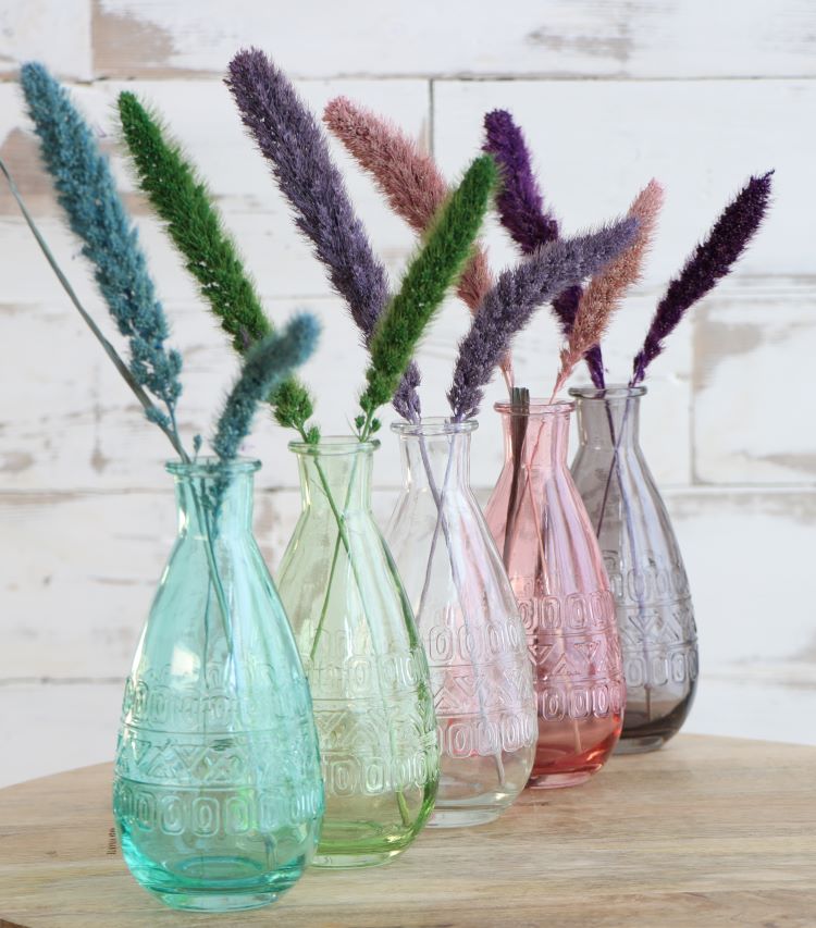 Flower vase Rome Ø7.5cm and 16cm high Pink (12 pcs.) [IFS-29731]