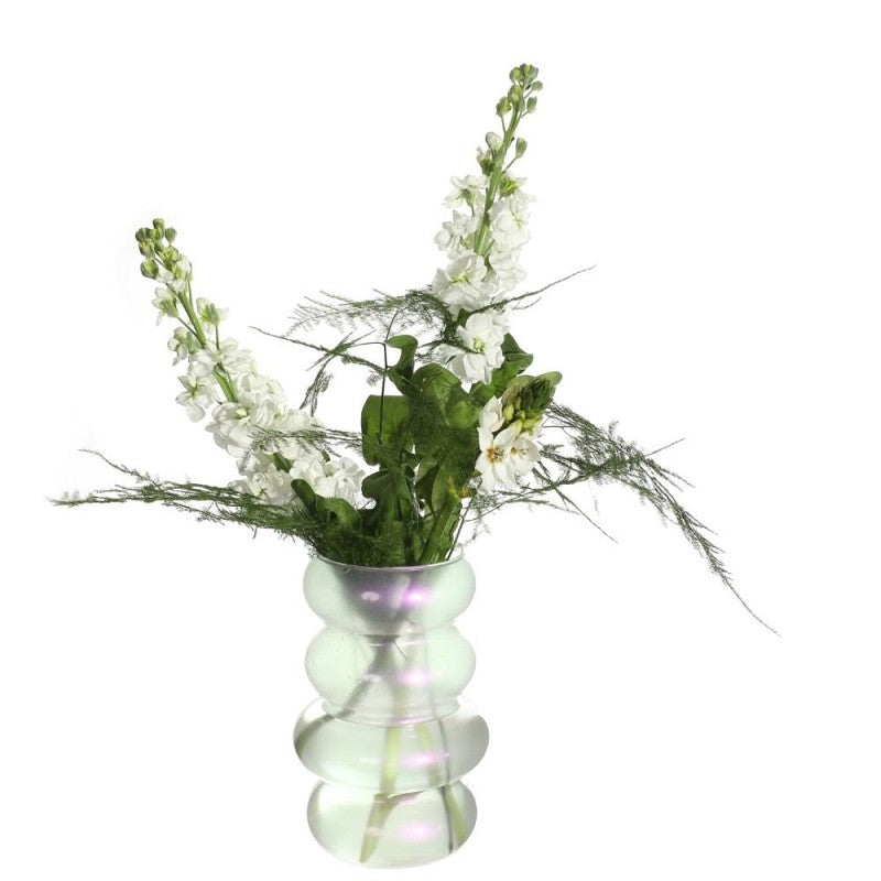Vaso di fiori Ø10 cm H: 18 cm Perla (6 pz) [IFS-29929]