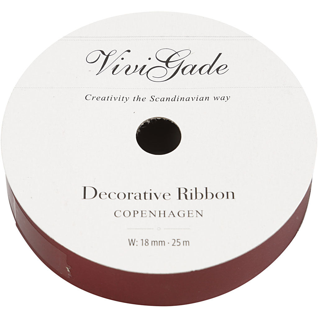 Nastro arricciabile, L: 18 mm, opaco, rosso, 25 m/ 1 rot. [HOB-20020]