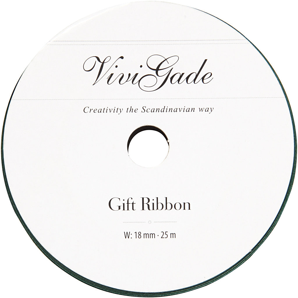 Nastro arricciabile, L: 18 mm, opaco, verde, 25 m/ 1 rot. [HOB-20048]