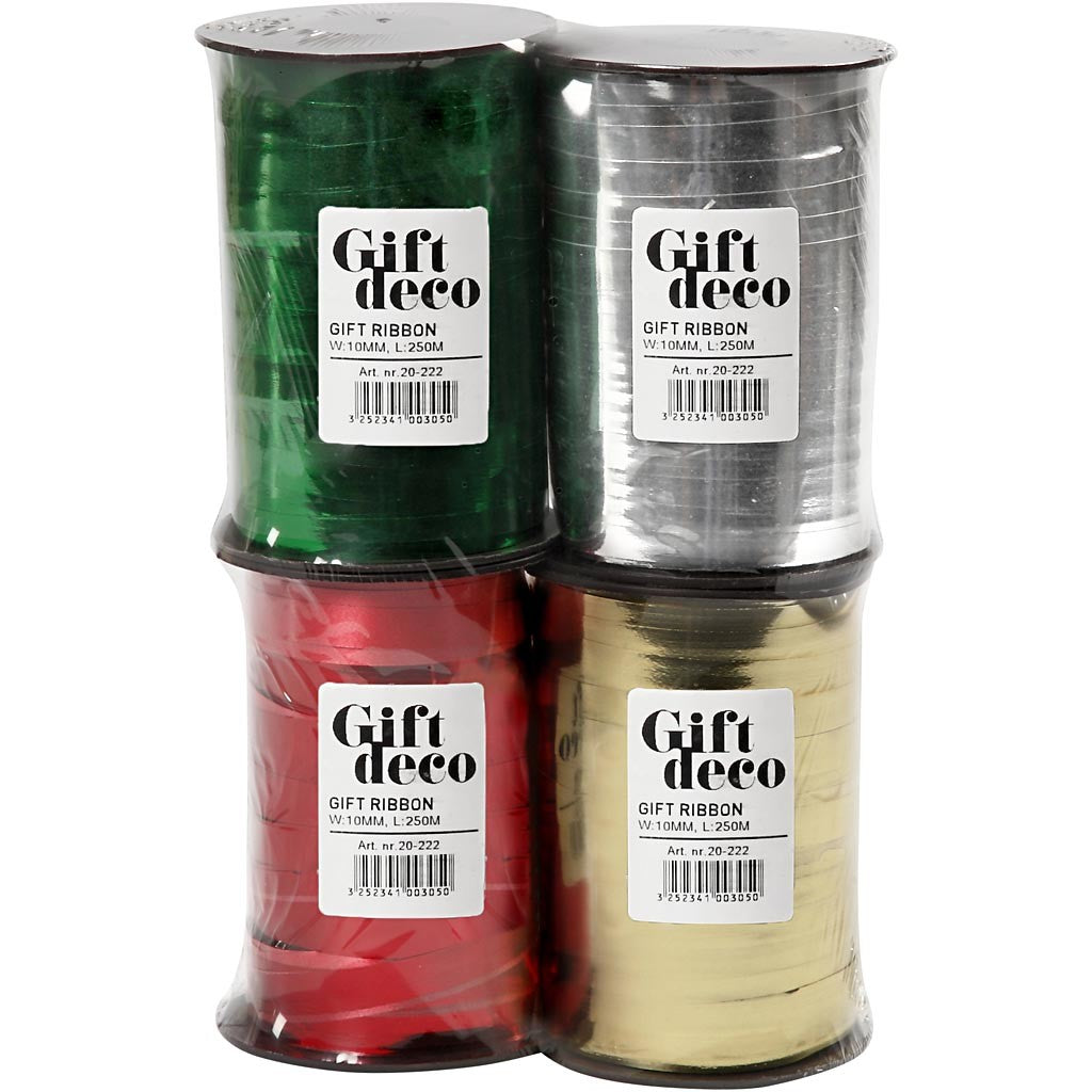 Nastro arricciabile, L: 10 mm, brillante, 4x250 m/ 1 conf. [HOB-20225]