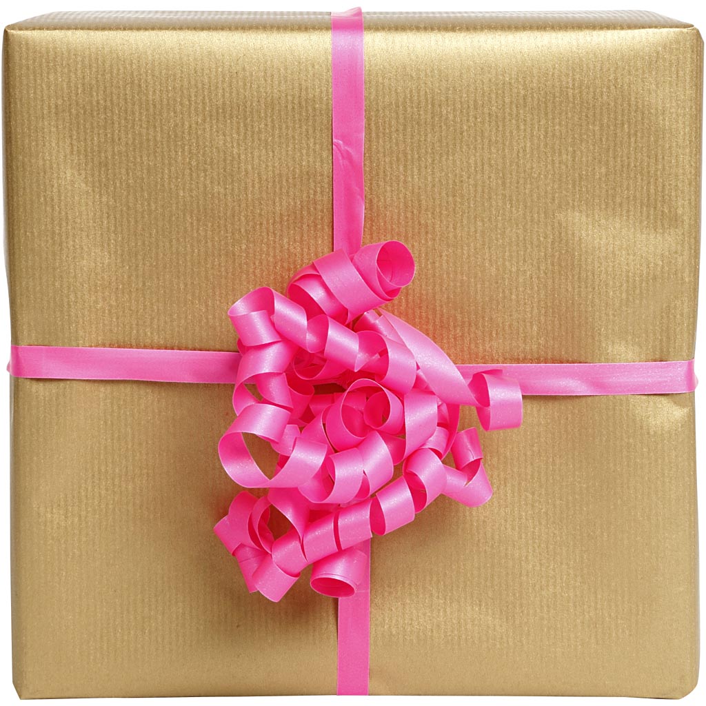 Carta regalo, L: 50 cm, 60 g, oro, 5 m/ 1 rot. [HOB-20266]