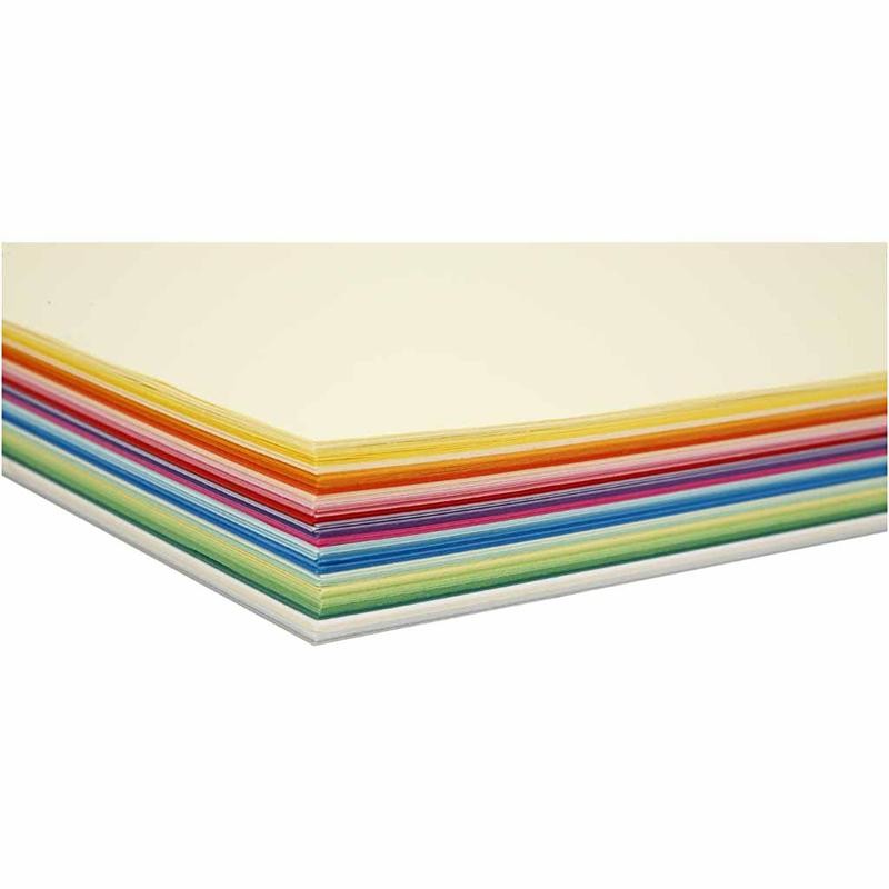 Carta Colorata, A4, foglio 210x297 mm, 80 g, colori asst., 280 fgl. asst./ 1 conf. [HOB-20400]