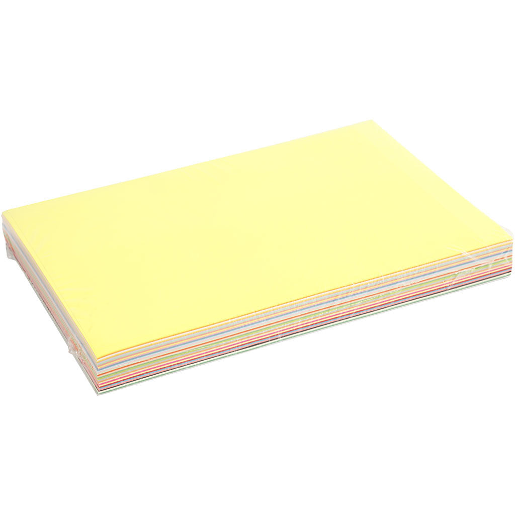 Carta Colorata, A4, foglio 210x297 mm, 80 g, colori asst., 280 fgl. asst./ 1 conf. [HOB-20400]