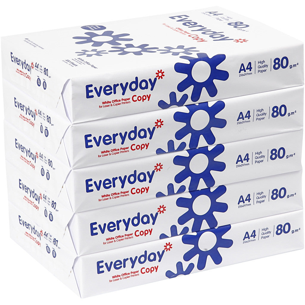 Carta da Disegno, A4, foglio 210x297 mm, 80 g, bianco, 5x500 fgl./ 1 conf. [HOB-20420]