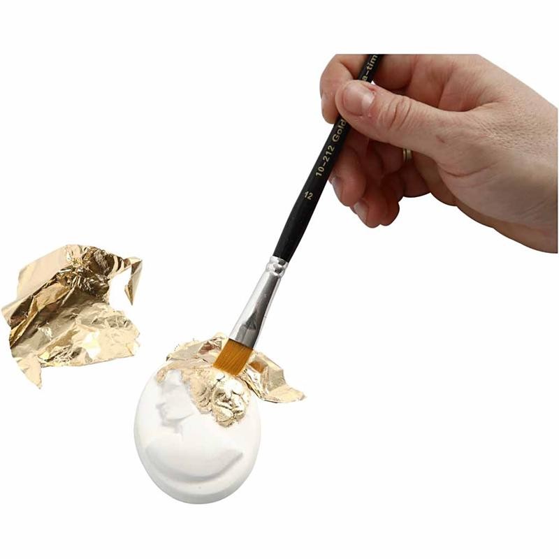 Foglia di metallo imitazione, foglio 16x16 cm, oro, 0,625 m2, 25 fgl./ 1 conf. [HOB-20481]