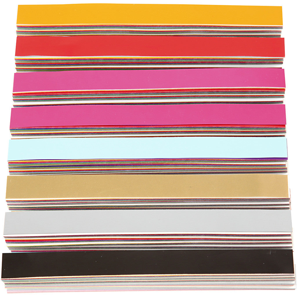 Catene di Carta, L: 16 cm, L: 15 mm, colori asst., 2400 pz/ 1 conf. [HOB-20785]