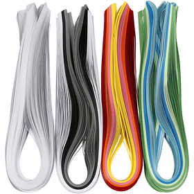 Strisce quilling, L: 78 cm, L: 5 mm, 120 g, colori asst., 12x100 pz/ 1 conf. [HOB-20799]