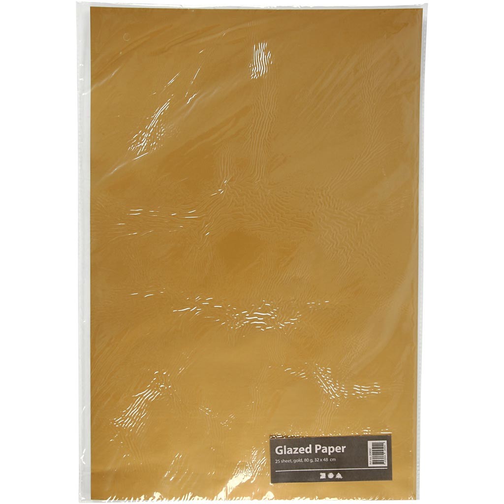 Carta Smaltata, foglio 32x48 cm, 80 g, oro, 25 fgl./ 1 conf. [HOB-20850]