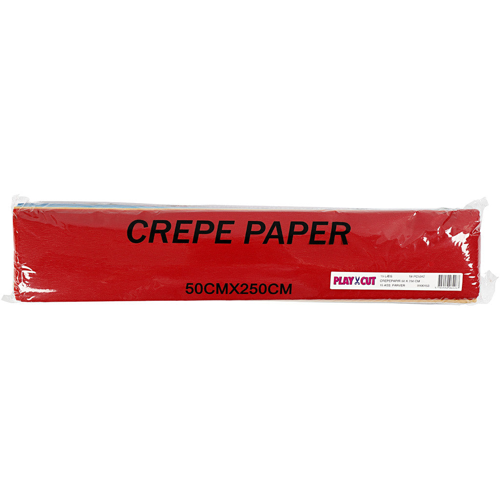 Carta Crespa, L: 2,5 M, L: 50 cm, 22 g, colori asst., 15 rot./ 1 conf. [HOB-209020]