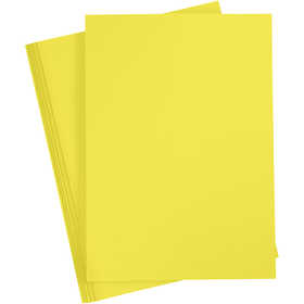 Cartoncino Colorato, A4, foglio 210x297 mm, 180 g, giallo sole, 20 fgl./ 1 conf. [HOB-21112]