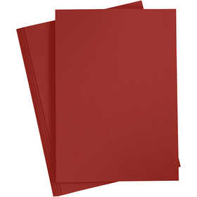 Cartoncino Colorato, A4, foglio 210x297 mm, 180 g, rosso scuro, 20 fgl./ 1 conf. [HOB-21129]