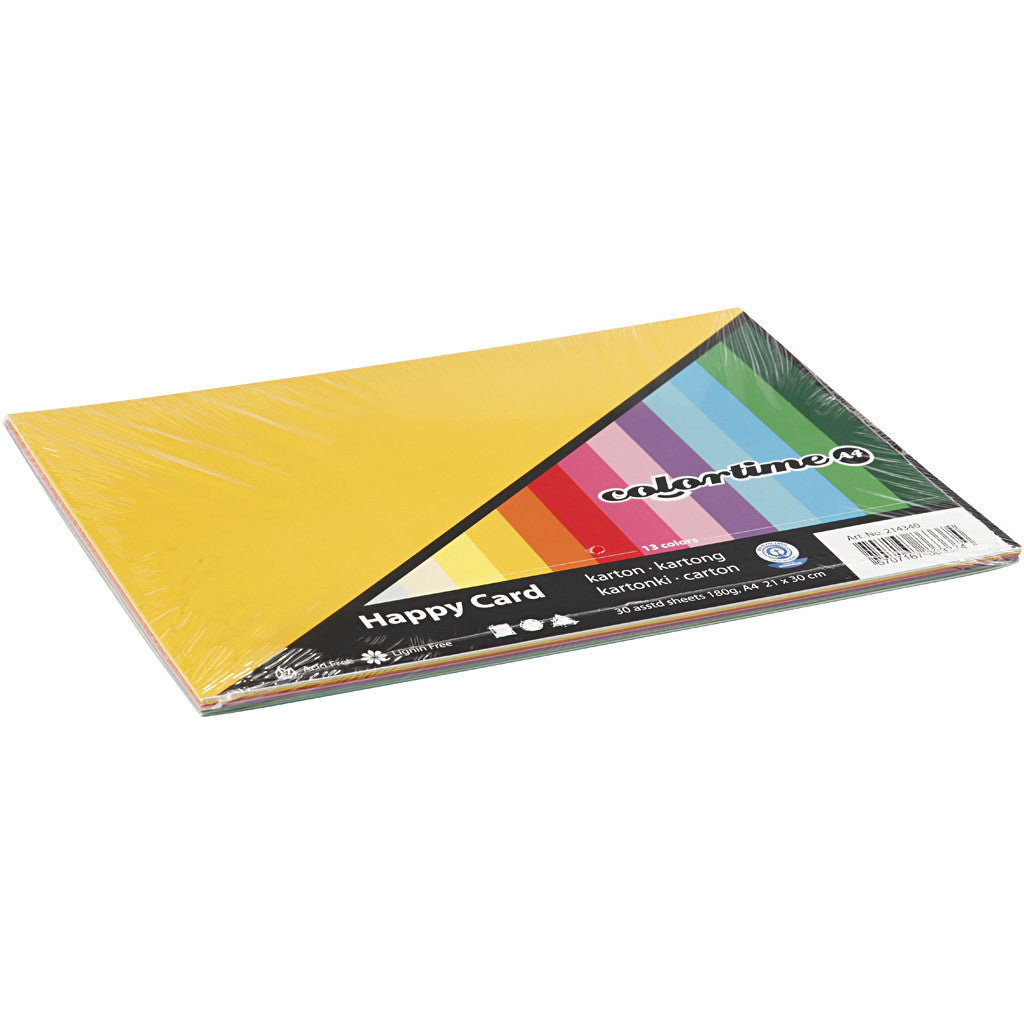 Cartoncino Primavera, A4, foglio 210x297 mm, 180 g, colori asst., 30 fgl. asst./ 1 conf. [HOB-214340]