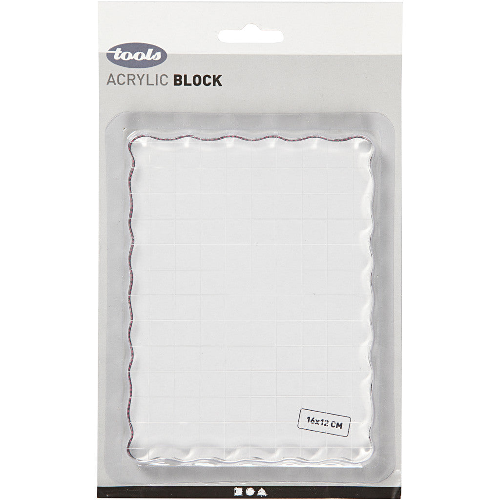 Blocco Acrilico, misura 16x12 cm, spess. 1 cm, 1 pz [HOB-21588]