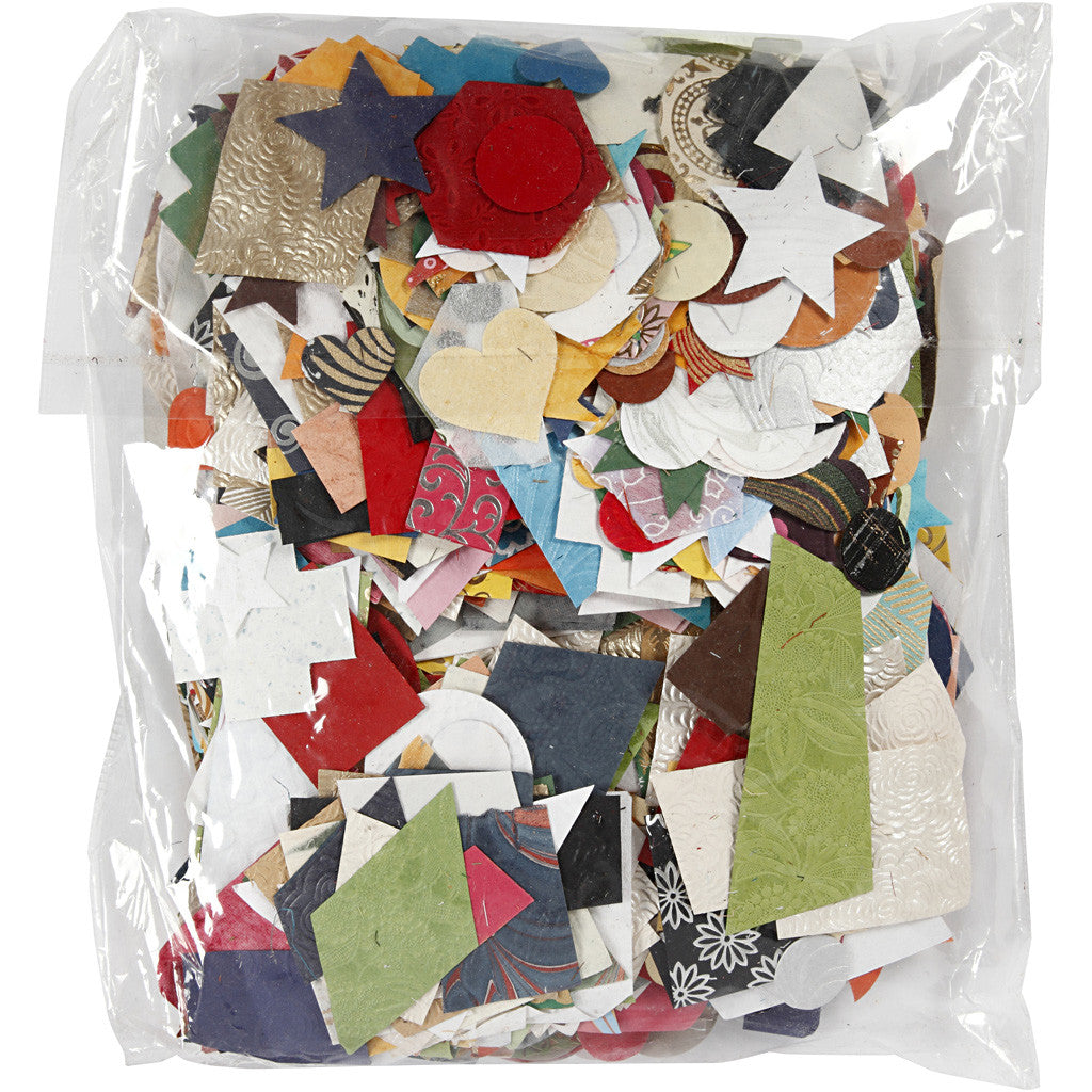 Ritagli di Carta fatta a Mano, misura 25-130 mm, 110 g, 500 g/ 1 conf. [HOB-21638]