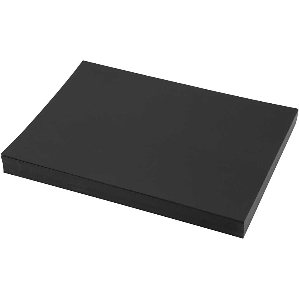 Cartoncino colorato, A4, foglio 210x297 mm, 200 g, nero, 100 fgl./ 1 conf. [HOB-21655]