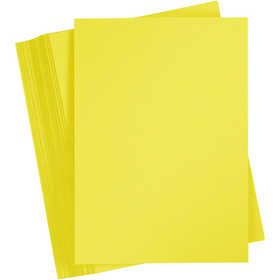 Cartoncino Colorato, A4, foglio 210x297 mm, 180 g, giallo sole, 100 fgl./ 1 conf. [HOB-21712]