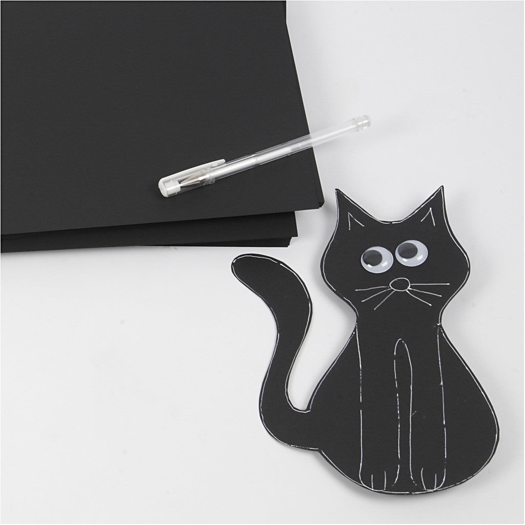 Cartoncino Colorato, A4, foglio 210x297 mm, 180 g, nero, 100 fgl./ 1 conf. [HOB-21727]