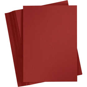 Cartoncino Colorato, A4, foglio 210x297 mm, 180 g, rosso scuro, 100 fgl./ 1 conf. [HOB-21729]