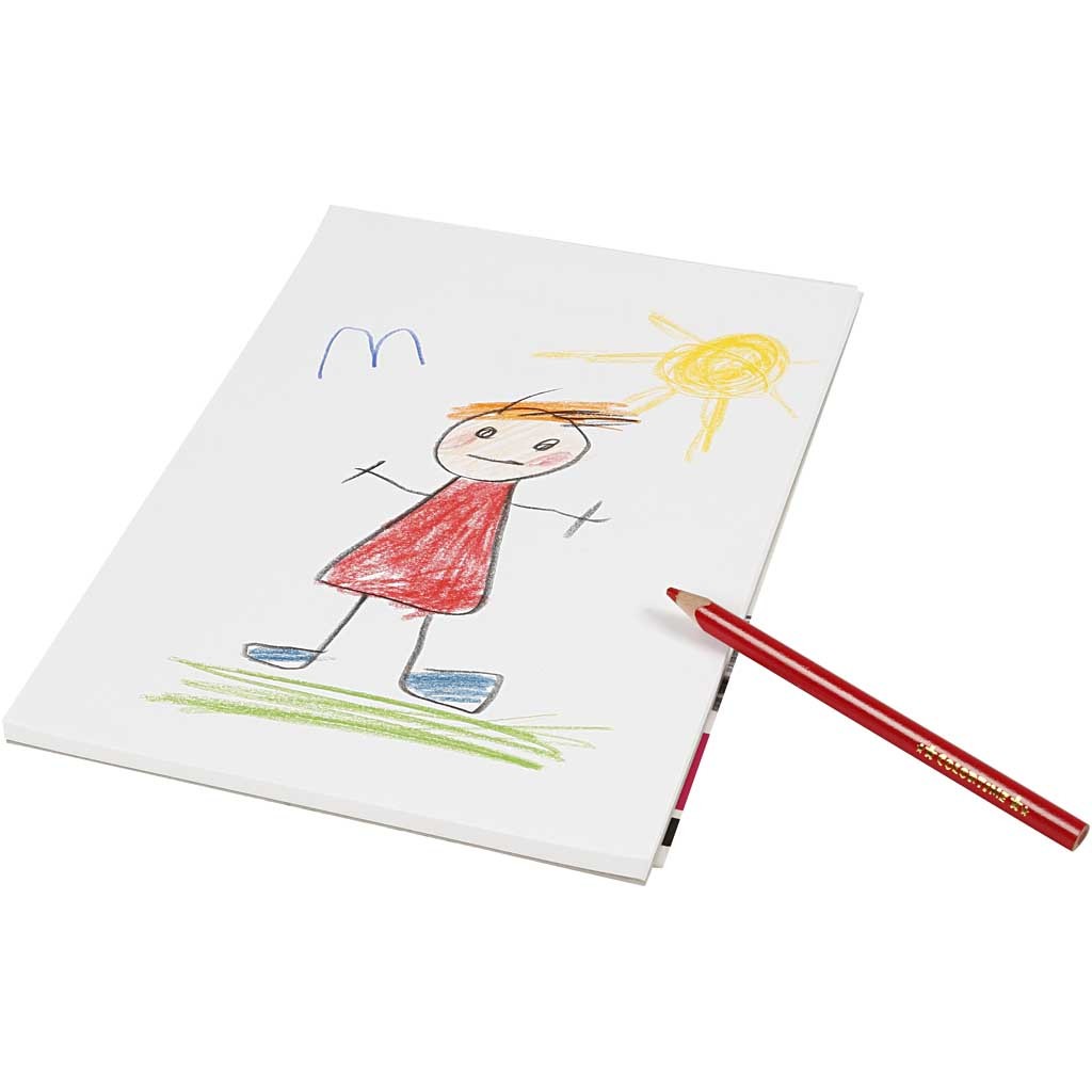 Blocco da Disegno, A4, foglio 210x297 mm, 120 g, bianco, 50 fgl./ 1 pz [HOB-22120]