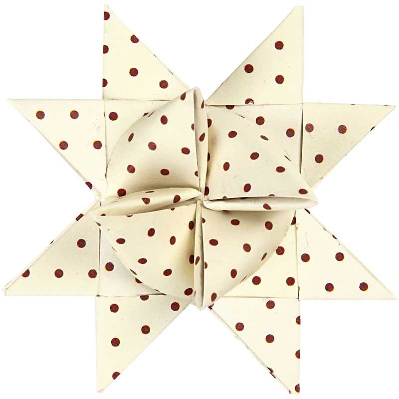 Strisce di carta per stelle, L: 44+78 cm, L: 15+25 mm, diam 6,5+11,5 cm, rosso, bianco, 60 strisce/ 1 conf. [HOB-22248]