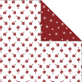 Carta fantasia, cuori e cristalli di ghiaccio, foglio 30,5x30,5 cm, 180 g, 3 fgl./ 1 conf. [HOB-22375]