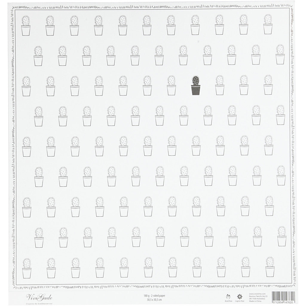 Carta fantasia, cactus, 180 g, 5 fgl./ 1 conf. [HOB-22519]