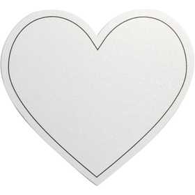 Cuore, misura 75x69 mm, 120 g, bianco, 10 pz/ 1 conf. [HOB-23051]