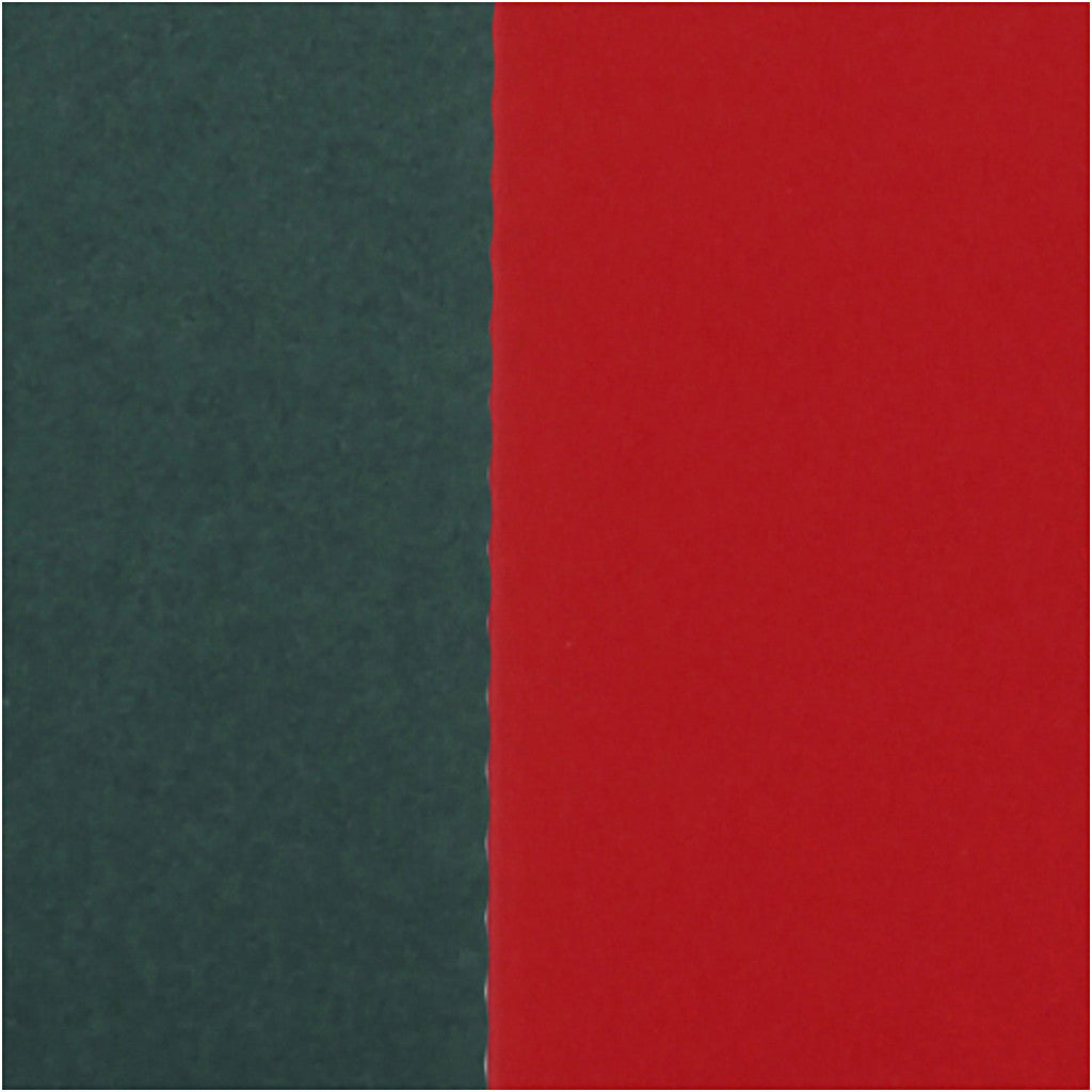 Biglietti e buste, dim. cartoncino 15x15 cm, dim. busta 16x16 cm, 110+230 g, verde, rosso, 50 set/ 1 conf. [HOB-23116]