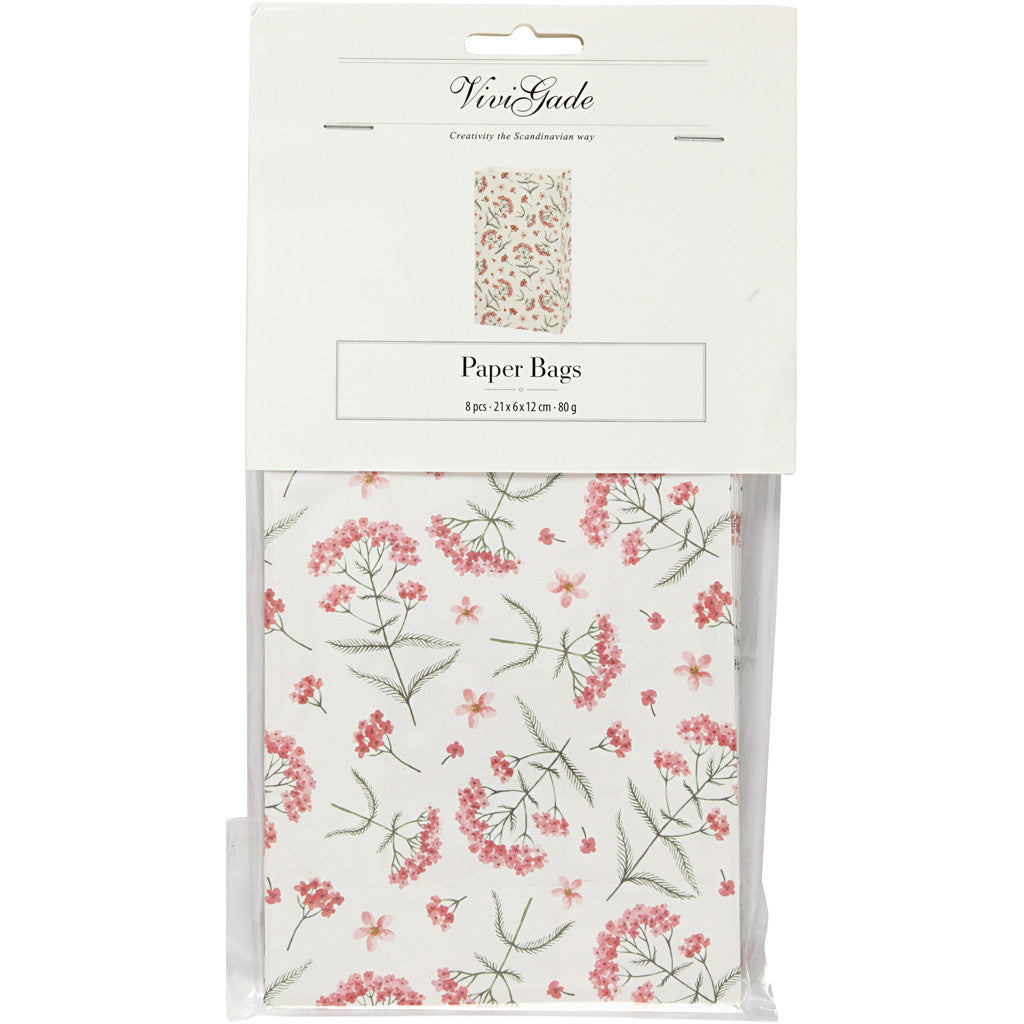 Buste carta, fiori, H: 21 cm, misura 6x12 cm, 80 g, 8 pz/ 1 conf. [HOB-231350]