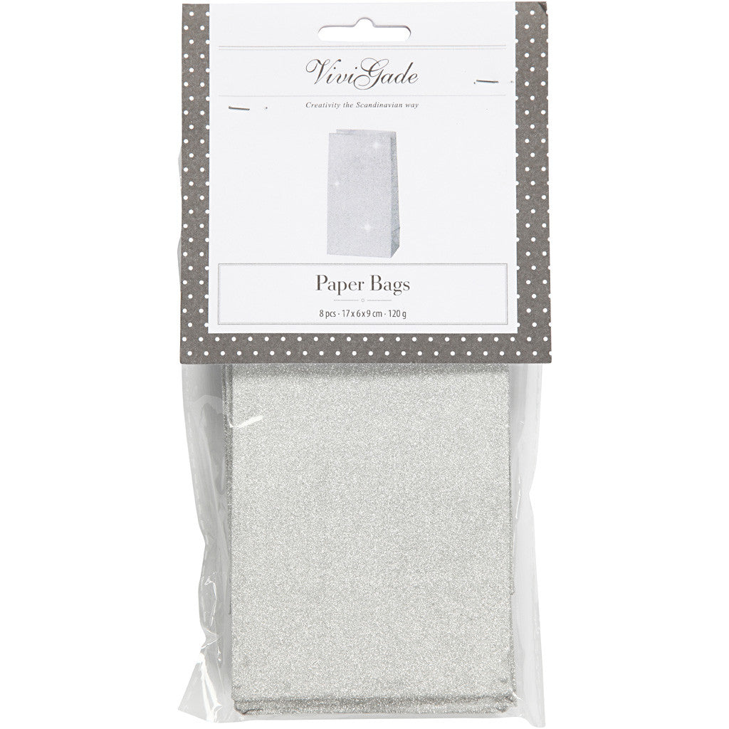 Buste Carta, H: 17 cm, misura 6x9 cm, 120 g, argento, 8 pz/ 1 conf. [HOB-23137]