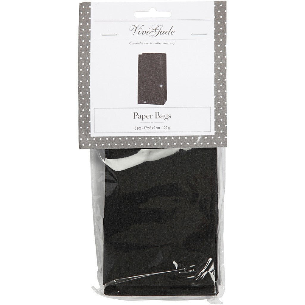 Buste Carta, H: 17 cm, misura 6x9 cm, 170 g, nero, 8 pz/ 1 conf. [HOB-23139]