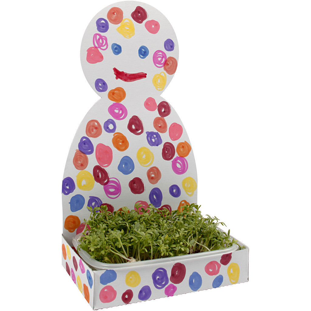 Vassoio sagomato per crescione, busto, H: 20 cm, bianco, 6 set/ 1 conf. [HOB-233441]