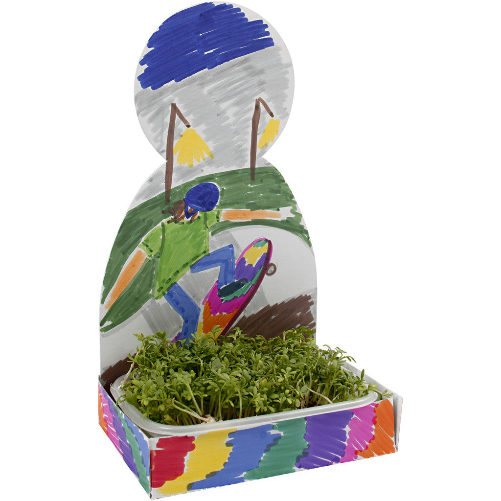 Vassoio sagomato per crescione, busto, H: 20 cm, bianco, 6 set/ 1 conf. [HOB-233441]