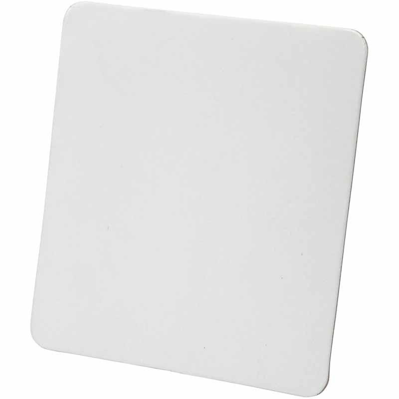 Quadretto decorabile, misura 17x19 cm, spess. 2 mm, bianco, 5 pz/ 1 conf. [HOB-23349]