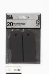 Cartellini Manila, misura 3x8 cm, 220 g, nero, 20 pz/ 1 conf. [HOB-234012]
