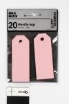 Cartellini Manila, misura 3x8 cm, 220 g, rosso chiaro, 20 pz/ 1 conf. [HOB-234019]