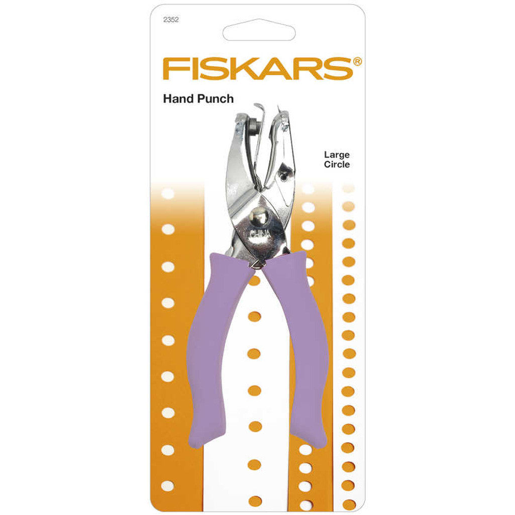 Fiskars Perforatore a mano, cerchio grande, misura buco 6 mm, 1 pz [HOB-2352]