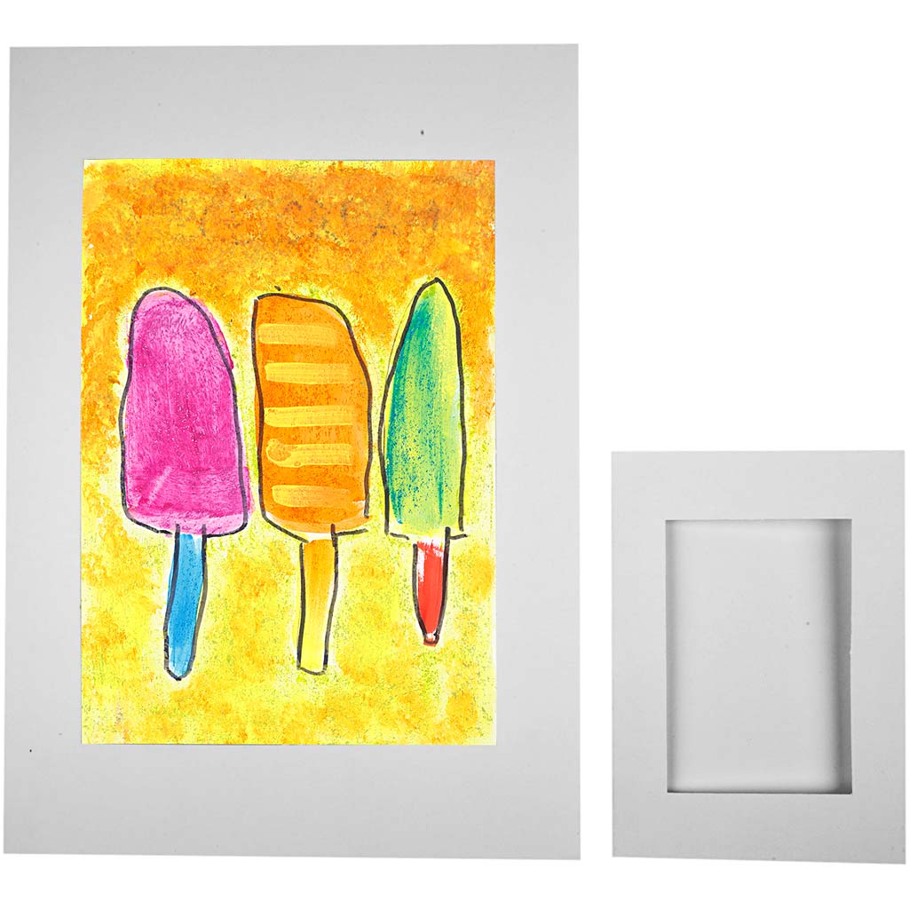 Cornici passepartout, misura A4+A6, 230 g, bianco, 2x60 pz/ 1 conf. [HOB-23630]