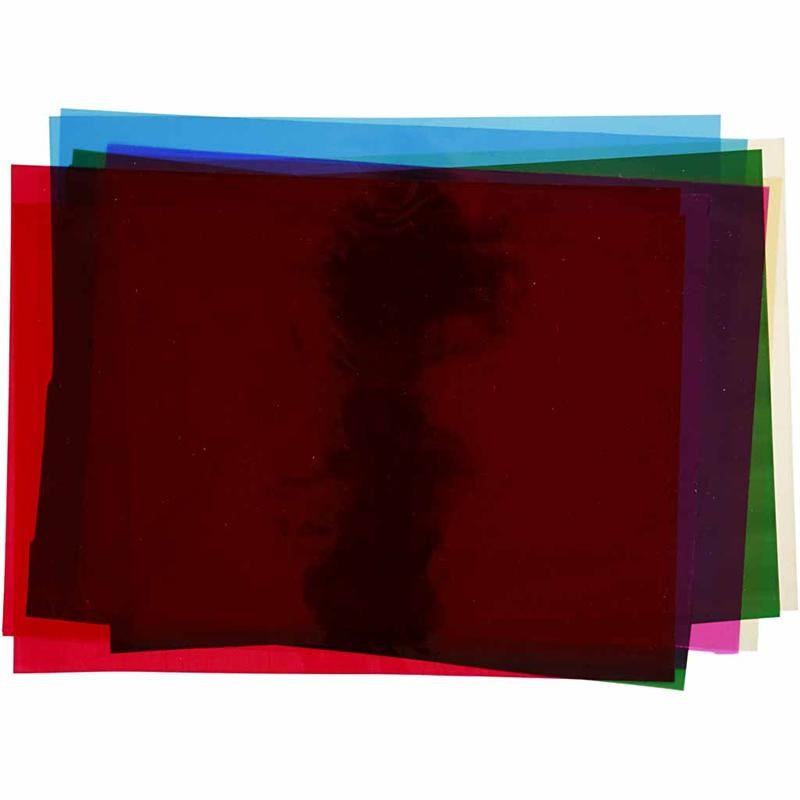 Cellophane, 210x297 mm, colori asst., 5x20fgl./ 1 conf. [HOB-24000]