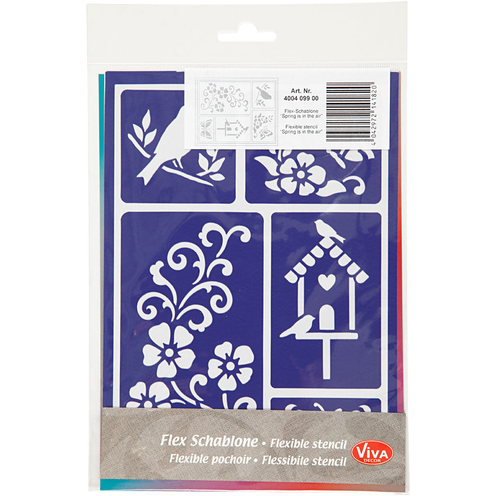 Stencil flessibile, primavera, 21x14,8 cm, 1 pz [HOB-24435]