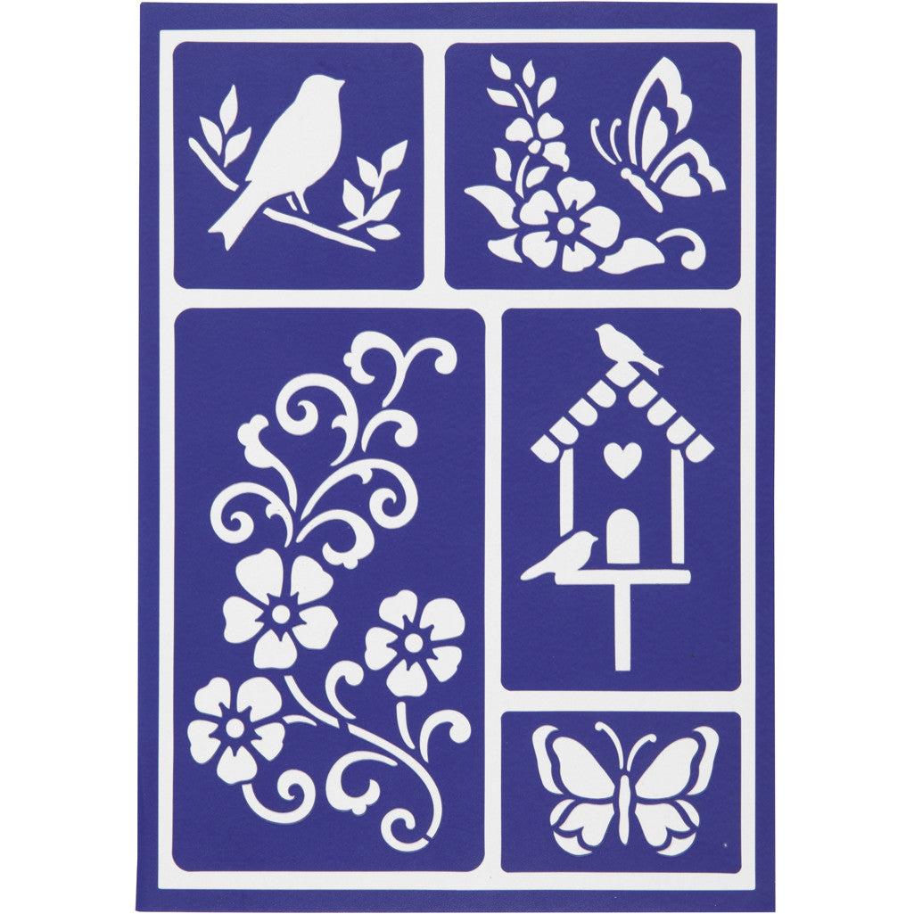 Stencil flessibile, primavera, 21x14,8 cm, 1 pz [HOB-24435]