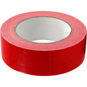 Nastro adesivo telato, L: 38 mm, rosso, 25 m/ 1 rot. [HOB-24644]