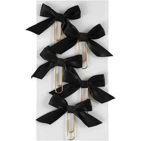 Fermagli in metallo, misura 40x70 mm, nero, 5 pz/ 1 conf. [HOB-247102]