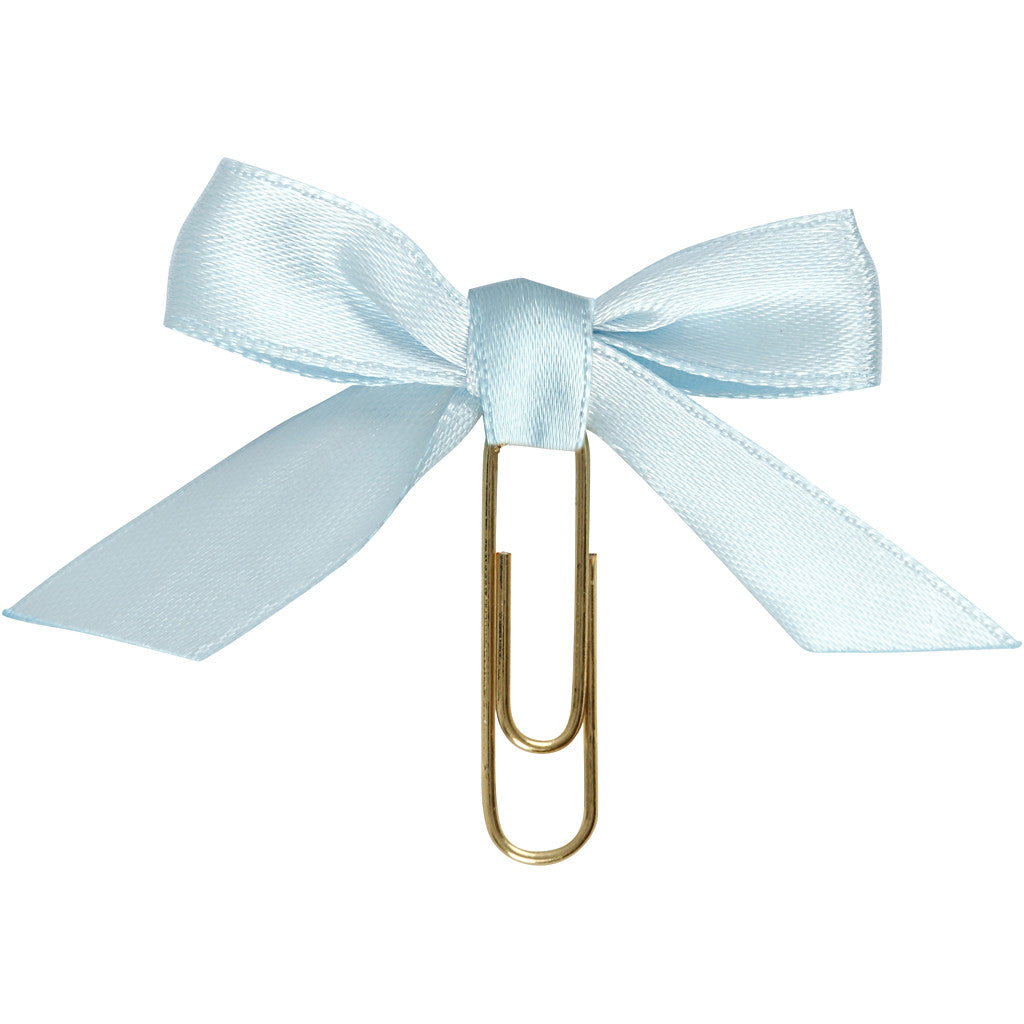 Fermagli in metallo, misura 40x70 mm, azzurro, 5 pz/ 1 conf. [HOB-247108]