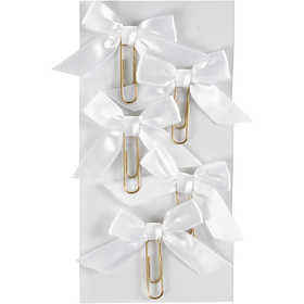 Fermagli in metallo, misura 40x70 mm, bianco, 5 pz/ 1 conf. [HOB-247111]