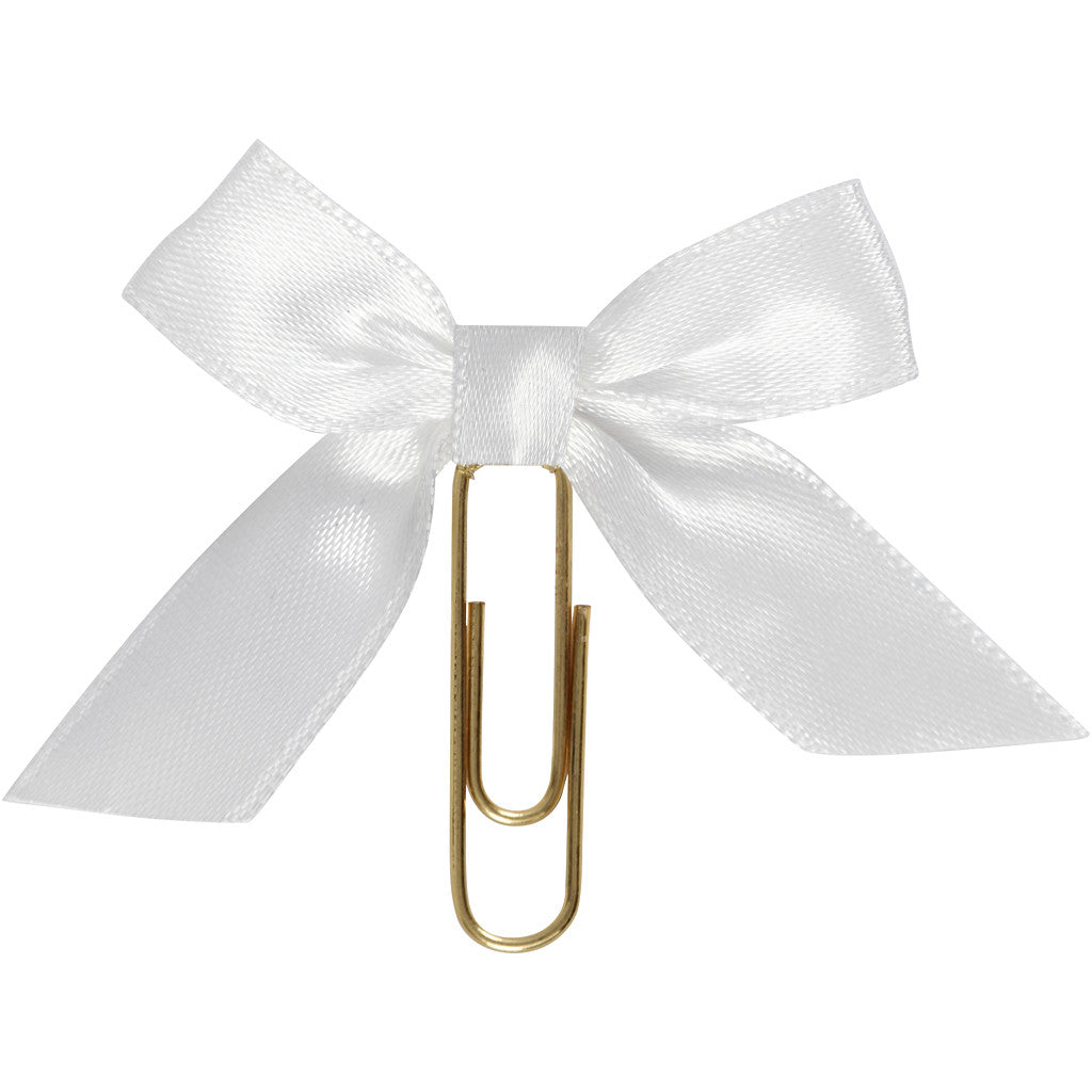 Fermagli in metallo, misura 40x70 mm, bianco, 5 pz/ 1 conf. [HOB-247111]