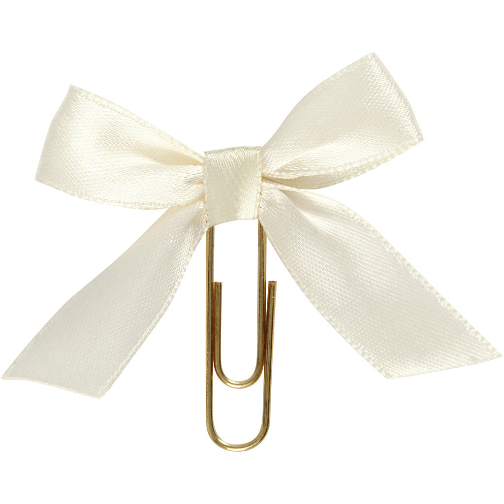 Fermagli in metallo, misura 40x70 mm, avorio, 5 pz/ 1 conf. [HOB-247121]